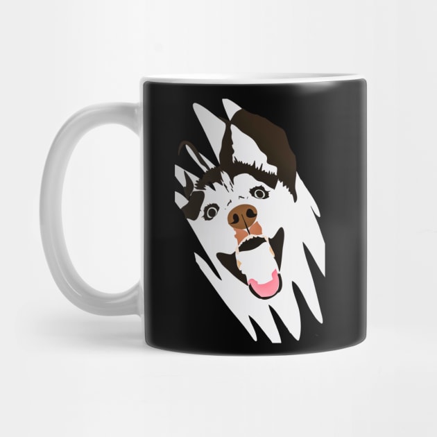 Excited Husky Dog by Digital GraphX